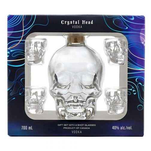 Crystal Head Gift Pack + 4 Shot Glasses 70cl - Image 2