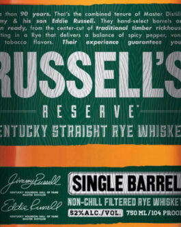 Russell’s Reserve Single Barrel Kentucky Straight Rye Whiskey (Green Label bottle)