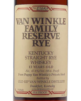 OLD RIP VAN WINKLE Pappy Van Winkle’s 13 Year Old Family Reserve Straight Rye Whiskey 750ml bottle